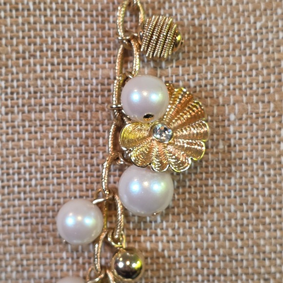 KATE SPADE‎ New York Monterey Bay 12K Gold-Plated Pearl Charm Necklace 30" - Picture 3 of 6